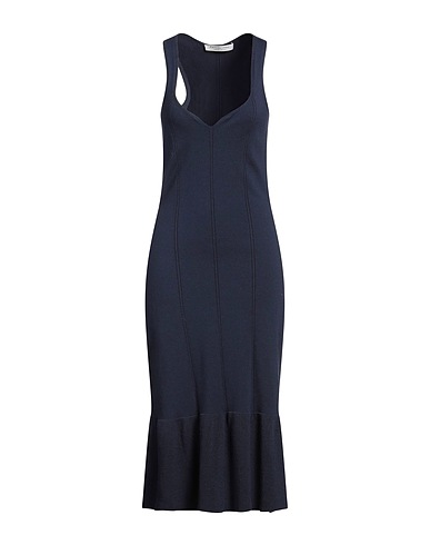 PHILOSOPHY di LORENZO SERAFINI Vestito midi Blu navy 60% Cotone, 40% Lana