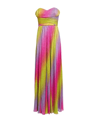 SILENCE LIMITED Vestito lungo Fucsia 75% Poliestere, 25% Metallo