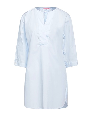 NOUVELLE FEMME Vestito corto Celeste 100% Cotone