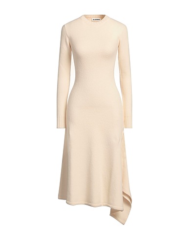 JIL SANDER Midi dress Cream 100% Wool