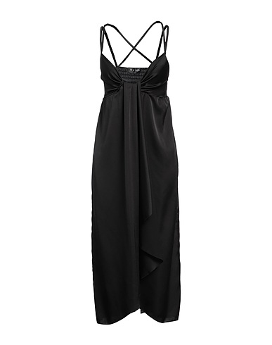 U R INK Vestito midi Nero 100% Poliestere
