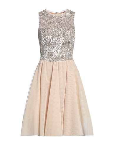 RINASCIMENTO Sequin dress Beige 100% Polyester