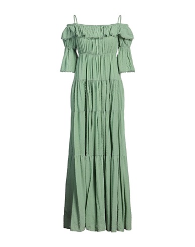 DIXIE Long dress Light green 100% Cotton