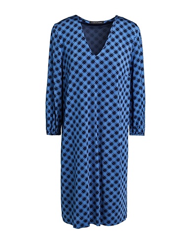 CARACTÈRE Short dress Slate blue 94% Viscose, 6% Elastane