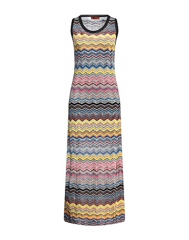 MISSONI Langes Kleid Gelb 60% Viskose, 20% Polyamid, 10% Baumwolle, 5% Metallfaser, 5% Polyester