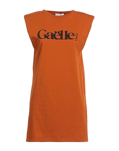 GAëLLE Paris Vestito corto Marrone 100% Cotone