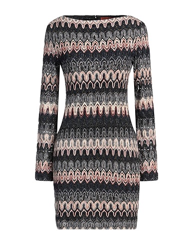 MISSONI Sheath dress Midnight blue 77% Viscose, 13% Polyester, 10% Metallic fiber