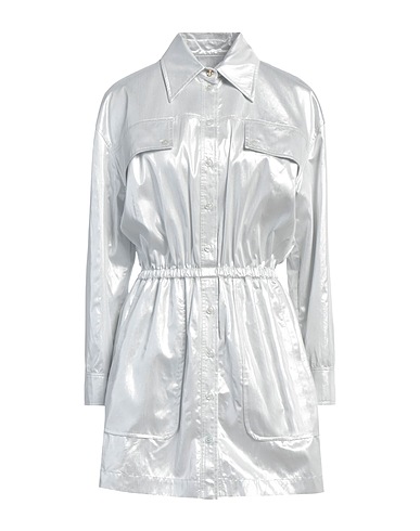 PINKO Vestito chemisier Grigio chiaro 77% Viscosa, 23% Fibra di metallo