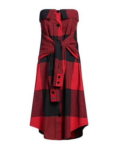 MOSCHINO Midi dress COUTURE Red 100% Cotton, Polyamide