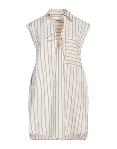 DONDUP Shirt dress Beige 88% Viscose, 12% Polyamide