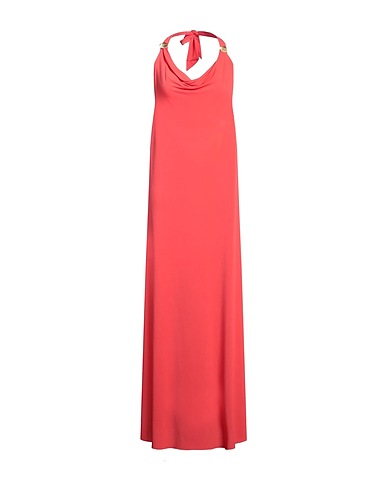 DISTRICT by MARGHERITA MAZZEI Long dress Coral 95% Polyester, 5% Elastane