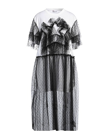 REDValentino Midi dress Black 100% Cotton, Polyamide