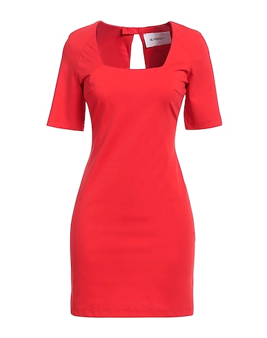 SILVIAN HEACH Short dress Red 52% Cotton, 42% Nylon, 6% Elastane