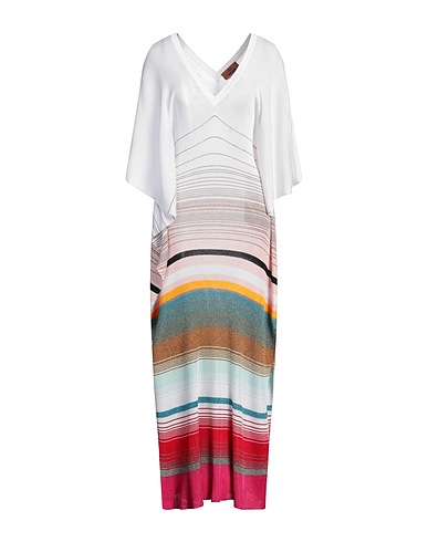 MISSONI Long dress White 80% Viscose, 20% Metallic fiber