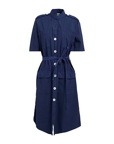 MASSIMO ALBA Midi dress Navy 97% Cotton, 3% Elastane