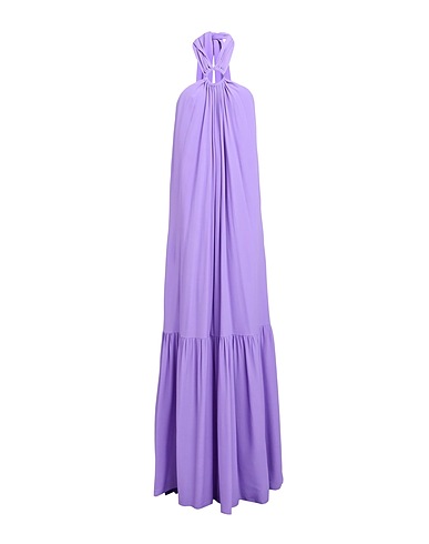 ERIKA CAVALLINI Elegant dress Purple 65% Acetate, 35% Silk