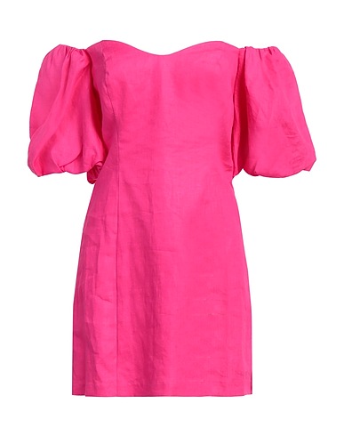 RHODE Short dress Fuchsia 100% Linen