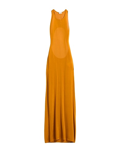 SAINT LAURENT Long dress Mustard 100% Viscose