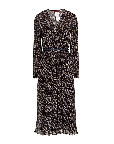MAX MARA STUDIO Midi dress Midnight blue 100% Silk