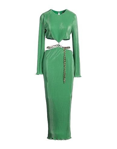 RUNAWAY THE LABEL Langes Kleid Grün 95% Polyester, 5% Elastan