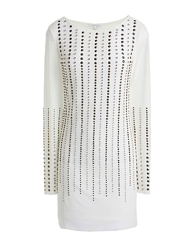 PATRIZIA PEPE Sheath dress Ivory 95% Polyester, 5% Elastane