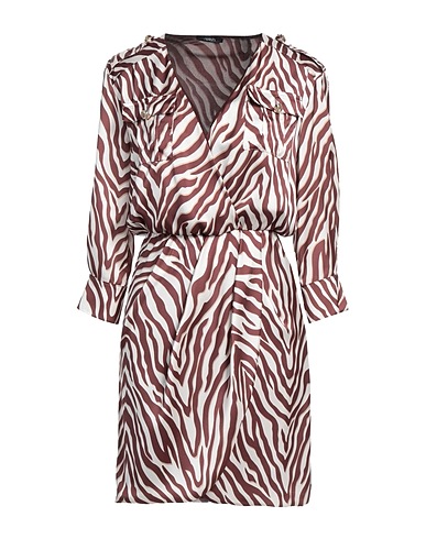RELISH Shirt dress Brown 100% Polyester