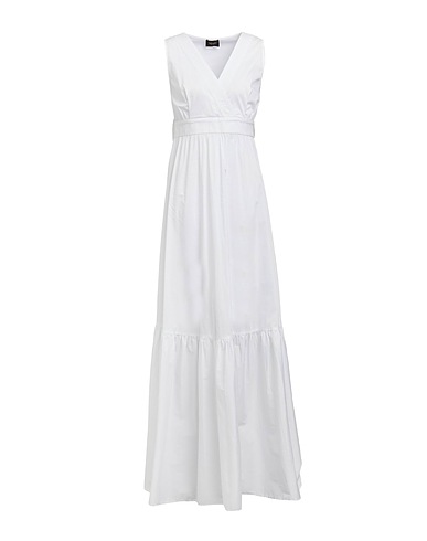 LIU •JO Long dress White 78% Cotton, 20% Polyamide, 2% Elastane