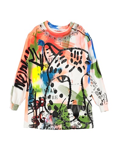 DOLCE&GABBANA Dress Coral 100% Cotton, Stone, Resin, Aluminium