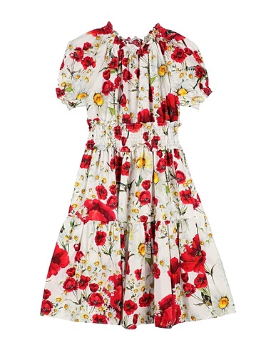 DOLCE&GABBANA Kleid Rot 100% Baumwolle