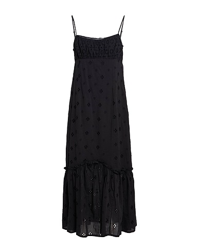 RIXO Vestito midi Nero 100% Cotone