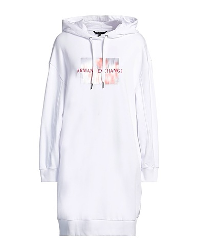 ARMANI EXCHANGE Vestito corto Bianco 72% Cotone, 16% Poliestere, 12% Elastomultiestere, Elastan
