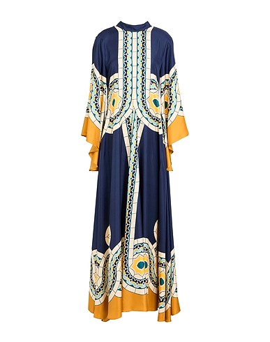 LA DOUBLE J Long dress Navy blue 100% Silk
