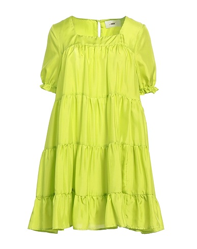 SOLOTRE Robe courte Vert lime 100% Soie