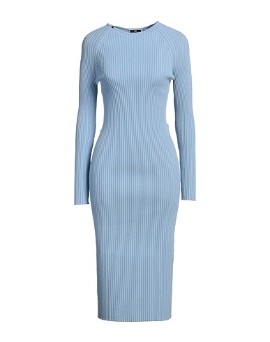 ELISABETTA FRANCHI Midi dress Sky blue 70% Viscose, 30% Polyester