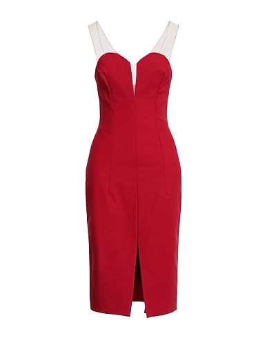 ELISABETTA FRANCHI Midi dress Red 86% Polyamide, 14% Elastane