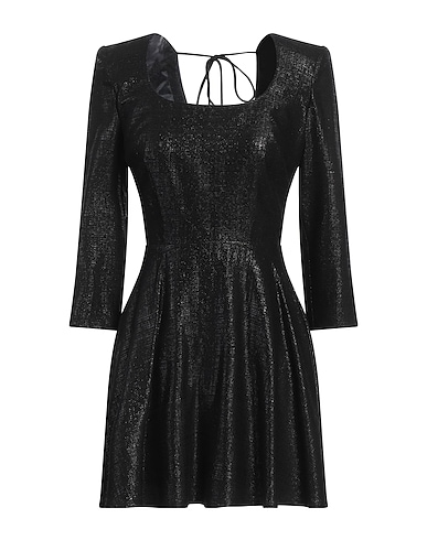 ELISABETTA FRANCHI Short dress Black 49% Viscose, 41% Wool, 10% Polyamide