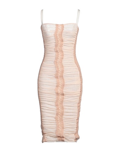 ELISABETTA FRANCHI Midi dress Light pink 90% Cotton, 10% Elastane, Acrylic, Polyamide, Mohair wool