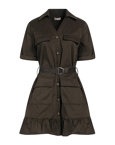 LIU •JO Shirt dress Dark green 60% Polyester, 40% Polyamide