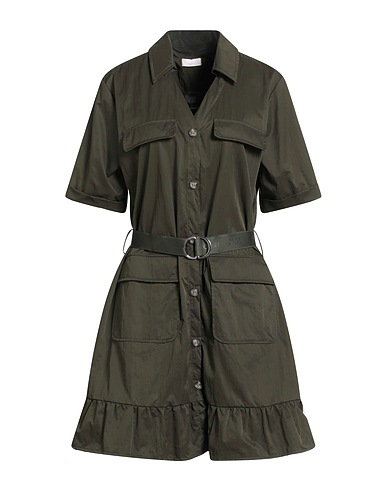 LIU •JO Shirt dress Military green 60% Polyester, 40% Polyamide