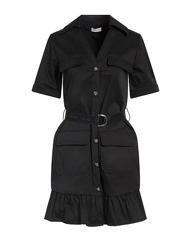 LIU •JO Shirt dress Black 60% Polyester, 40% Polyamide