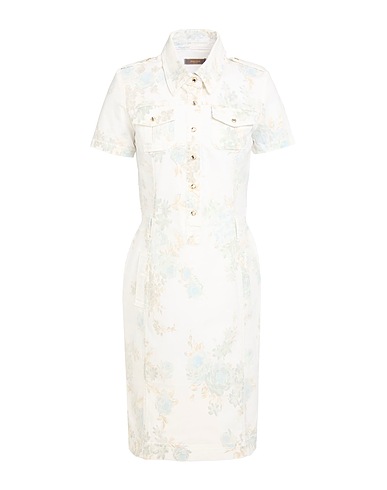 MARANI JEANS Denim dress White 98% Cotton, 2% Elastane