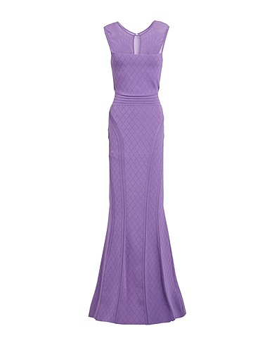 ELISABETTA FRANCHI Tubino Viola 53% Viscosa, 47% Poliammide, Metallo