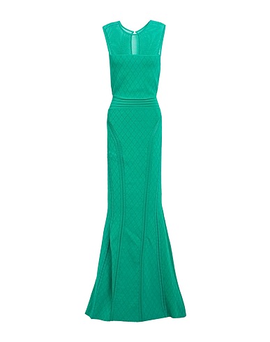 ELISABETTA FRANCHI Tubino Verde smeraldo 53% Viscosa, 47% Poliammide, Metallo