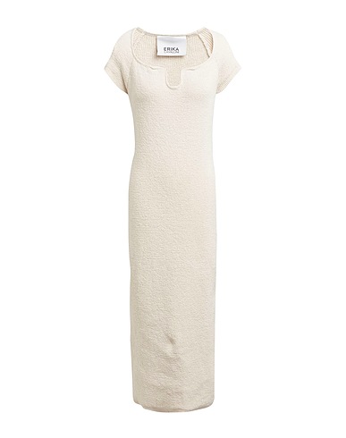 ERIKA CAVALLINI Midi dress Cream 89% Cotton, 9% Polyamide, 2% Elastane