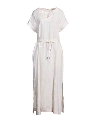 PESERICO Long dress Off white 100% Linen