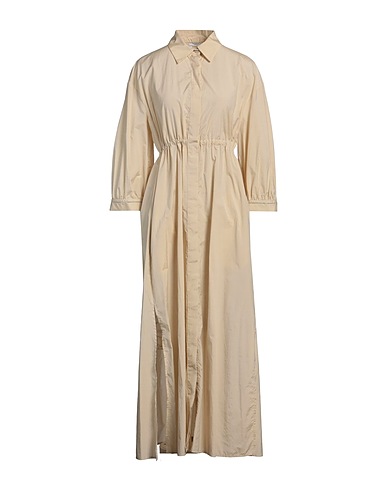PESERICO Long dress Sand 52% Cotton, 48% Polyester