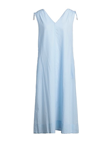 PESERICO Midi-Kleid Himmelblau 100% Baumwolle