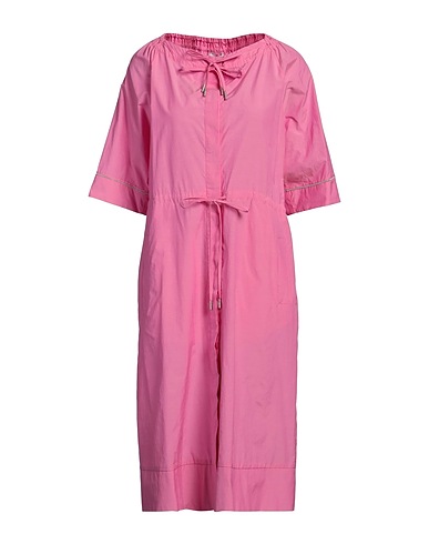 PESERICO Midi dress Fuchsia 52% Cotton, 48% Polyester