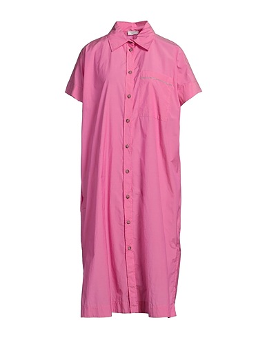 PESERICO Midi dress Fuchsia 52% Cotton, 48% Polyester