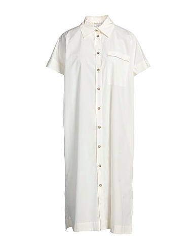 PESERICO Midi dress White 52% Cotton, 48% Polyester